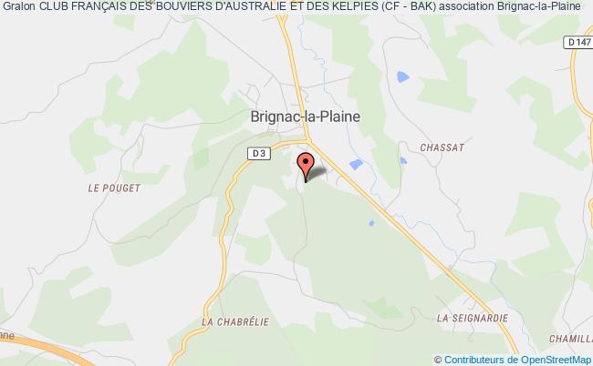 plan association Club FranÇais Des Bouviers D'australie Et Des Kelpies (cf - Bak) Brignac-la-Plaine