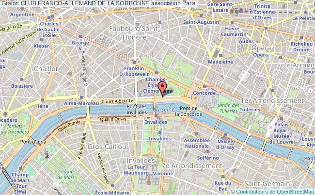 plan association Club Franco-allemand De La Sorbonne Paris 8e