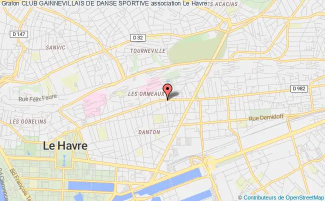 plan association Club Gainnevillais De Danse Sportive Le    Havre