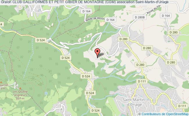 plan association Club Galliformes Et Petit Gibier De Montagne (cgm) Saint-Martin-d'Uriage