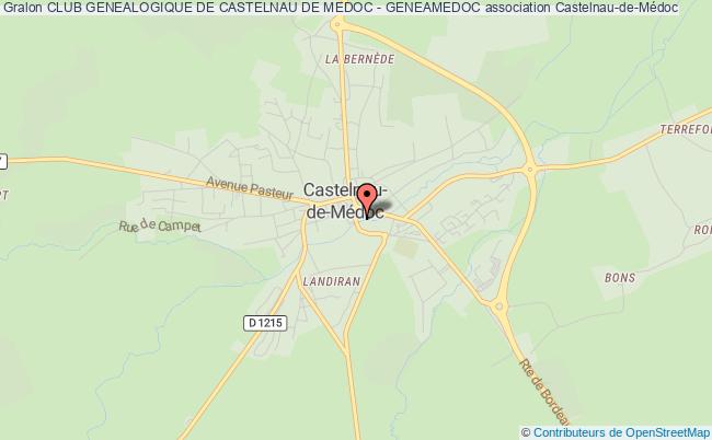 plan association Club Genealogique De Castelnau De Medoc - Geneamedoc Castelnau-de-Médoc