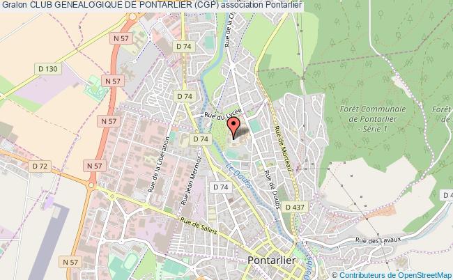 plan association Club Genealogique De Pontarlier (cgp) Pontarlier