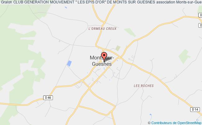 plan association Club Generation Mouvement " Les Epis D'or" De Monts Sur Guesnes Monts-sur-Guesnes