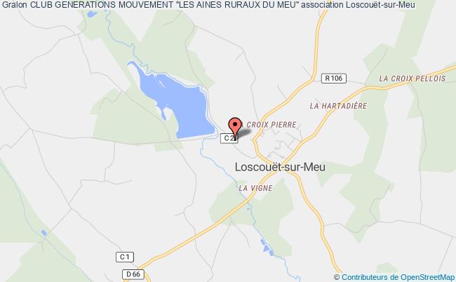 plan association Club Generations Mouvement "les Aines Ruraux Du Meu" Loscouët-sur-Meu