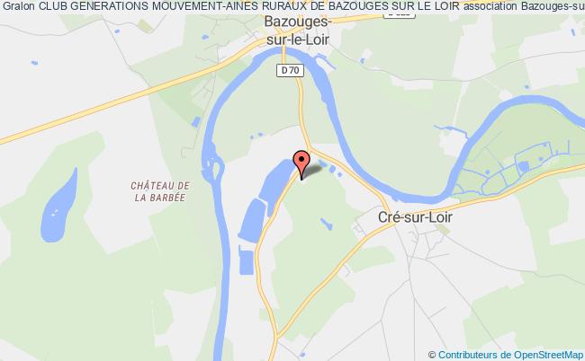 plan association Club Generations Mouvement-aines Ruraux De Bazouges Sur Le Loir Bazouges-sur-le-Loir