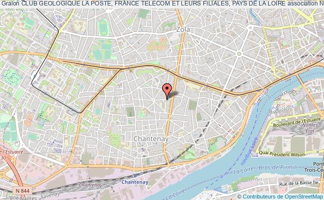 plan association Club Geologique La Poste, France Telecom Et Leurs Filiales, Pays De La Loire Nantes