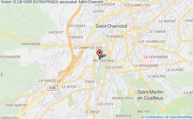 plan association Club Gier Entreprises Saint-Chamond