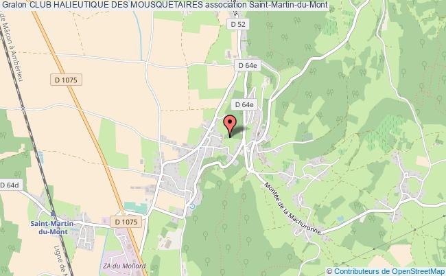 plan association Club Halieutique Des Mousquetaires Saint-Martin-du-Mont