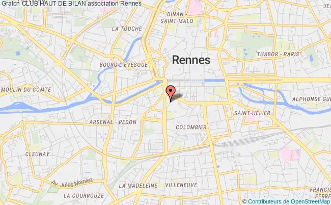 plan association Club Haut De Bilan Rennes