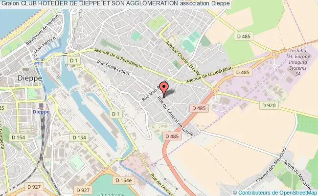 plan association Club Hotelier De Dieppe Et Son Agglomeration Dieppe