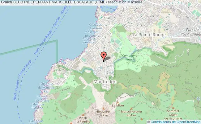 plan association Club Independant Marseille Escalade (cime) Marseille
