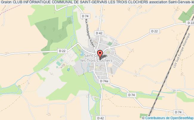 plan association Club Informatique Communal De Saint-gervais Les Trois Clochers Saint-Gervais-les-Trois-Clochers