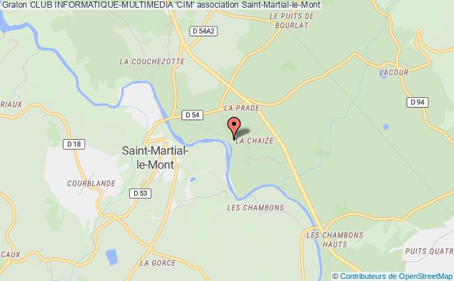 plan association Club Informatique-multimedia 'cim' Saint-Martial-le-Mont