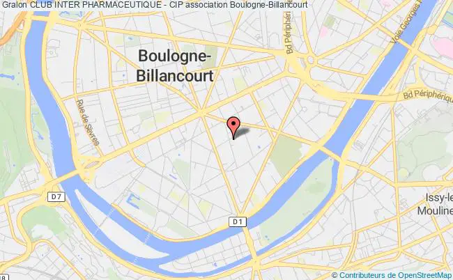plan association Club Inter Pharmaceutique - Cip Boulogne-Billancourt