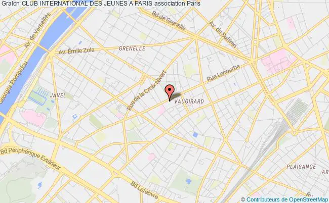 plan association Club International Des Jeunes A Paris PARIS