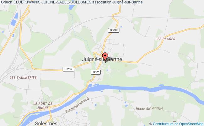 plan association Club Kiwanis JuignÉ-sablÉ-solesmes Juigné-sur-Sarthe