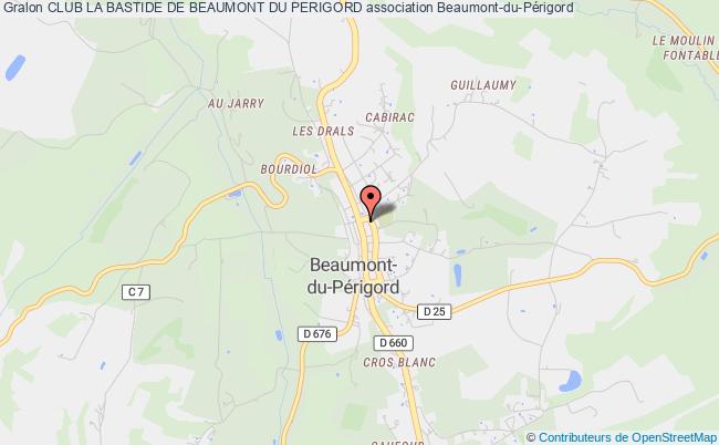 plan association Club La Bastide De Beaumont Du Perigord Beaumontois en Périgord