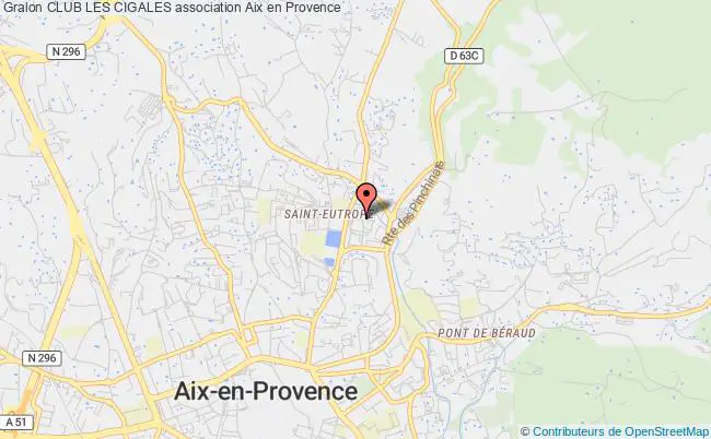 plan association Club Les Cigales Aix-en-Provence