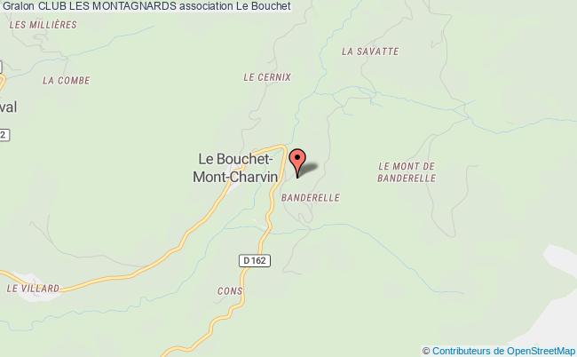 plan association Club Les Montagnards Le Bouchet-Mont-Charvin