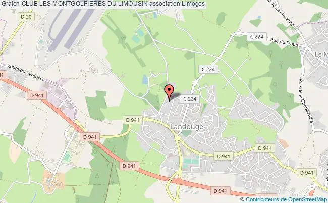 plan association Club Les Montgolfieres Du Limousin Limoges