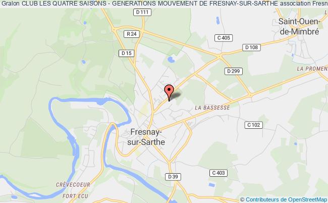 plan association Club Les Quatre Saisons - Generations Mouvement De Fresnay-sur-sarthe Fresnay-sur-Sarthe