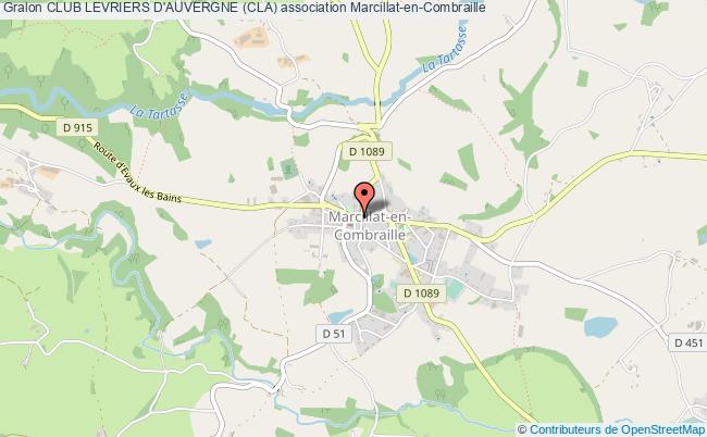 plan association Club Levriers D'auvergne (cla) Marcillat-en-Combraille