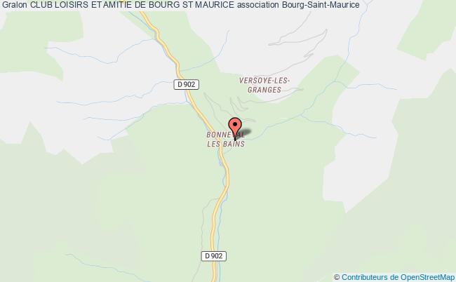 plan association Club Loisirs Et Amitie De Bourg St Maurice Bourg-Saint-Maurice