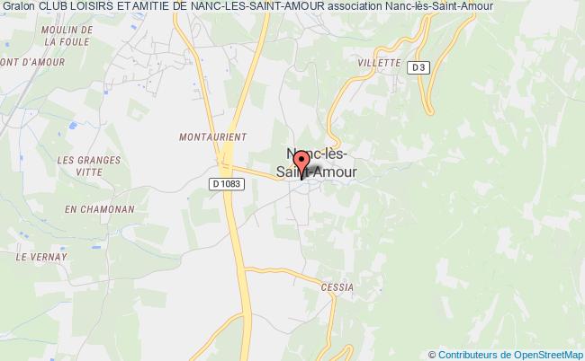 plan association Club Loisirs Et Amitie De Nanc-les-saint-amour Nanc-lès-Saint-Amour