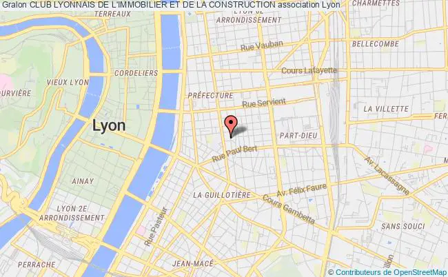 plan association Club Lyonnais De L'immobilier Et De La Construction Lyon