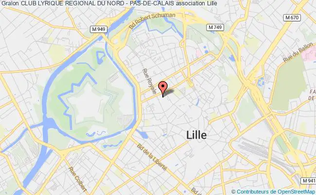 plan association Club Lyrique Regional Du Nord - Pas-de-calais Lille