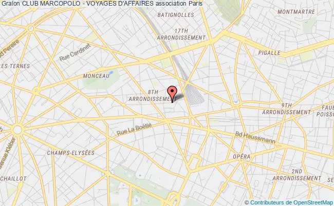 plan association Club Marcopolo - Voyages D'affaires Paris