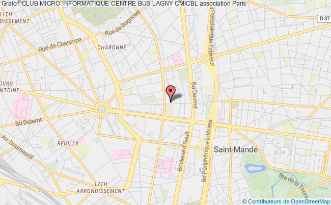 plan association Club Micro Informatique Centre Bus Lagny Cmicbl Paris