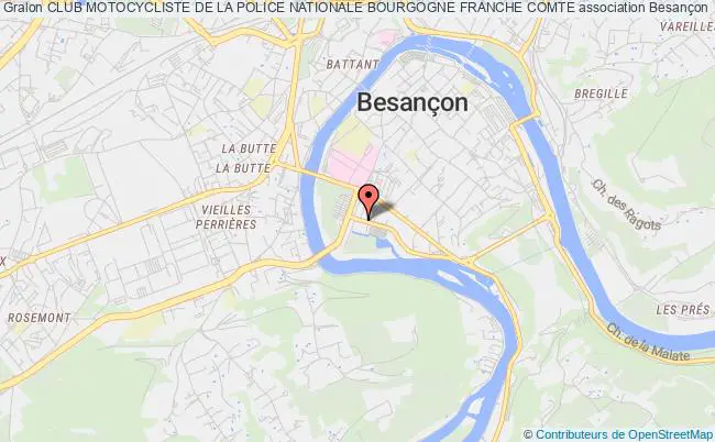plan association Club Motocycliste De La Police Nationale Bourgogne Franche Comte Besançon
