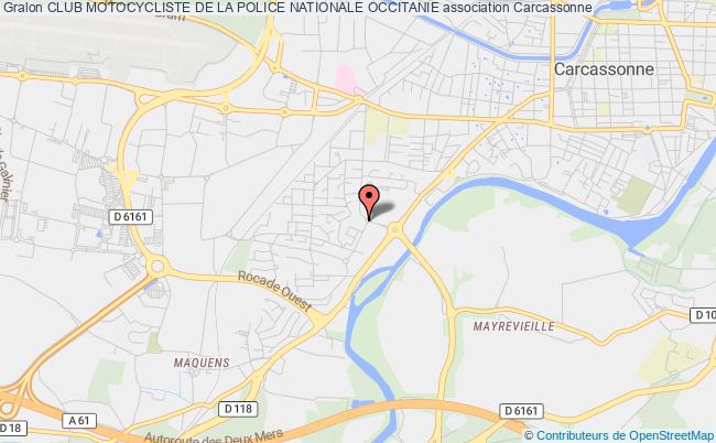plan association Club Motocycliste De La Police Nationale Occitanie Carcassonne