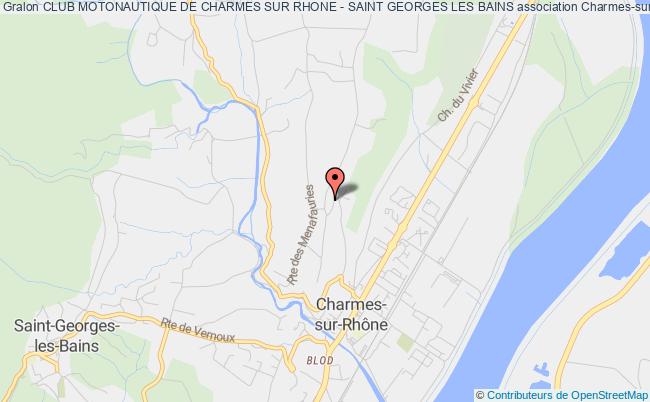 plan association Club Motonautique De Charmes Sur Rhone - Saint Georges Les Bains Charmes-sur-Rhône