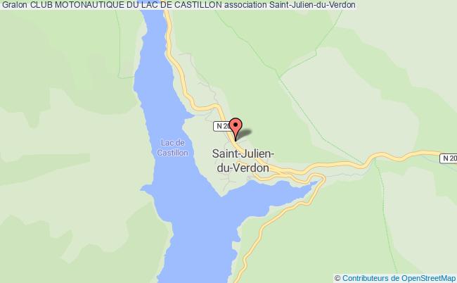 plan association Club Motonautique Du Lac De Castillon Saint-Julien-du-Verdon