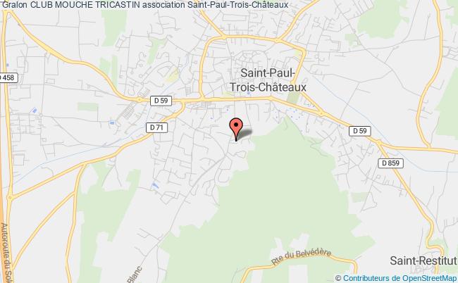 plan association Club Mouche Tricastin Saint-Paul-Trois-Châteaux