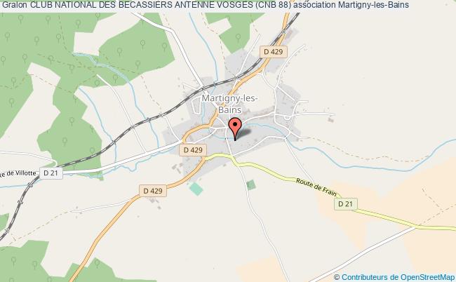 plan association Club National Des Becassiers Antenne Vosges (cnb 88) Martigny-les-Bains