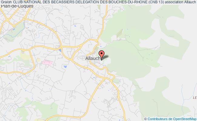 plan association Club National Des Becassiers Delegation Des Bouches-du-rhone (cnb 13) Allauch