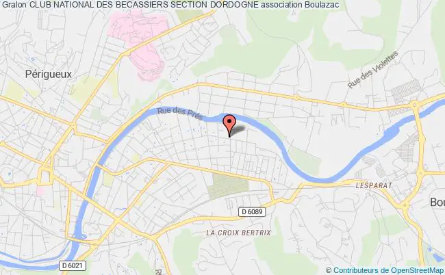 plan association Club National Des Becassiers Section Dordogne Boulazac