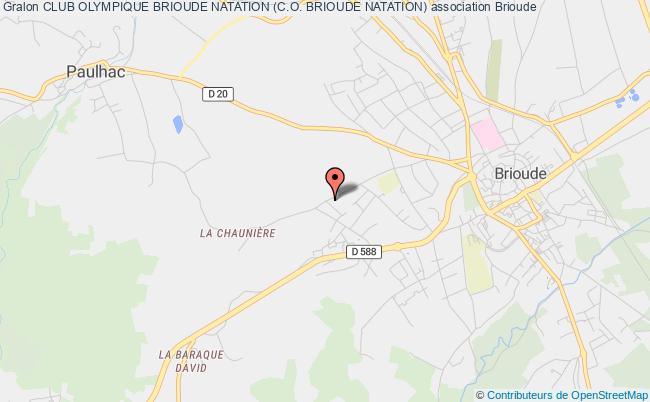 plan association Club Olympique Brioude Natation (c.o. Brioude Natation) Brioude