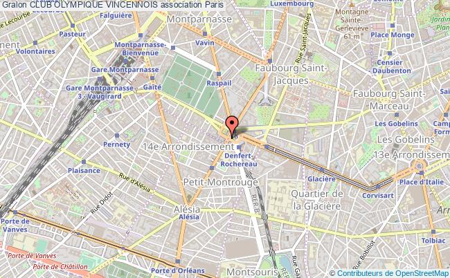 plan association Club Olympique Vincennois Paris 12e