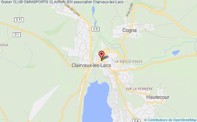 plan association Club Omnisports Clairvalien Clairvaux-les-Lacs