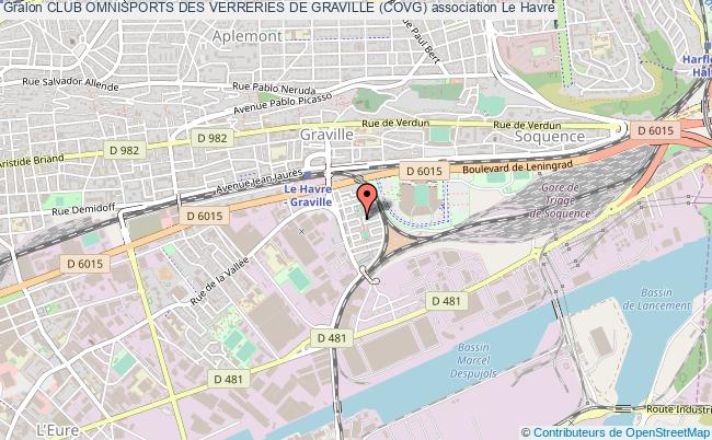 plan association Club Omnisports Des Verreries De Graville (covg) Le Havre