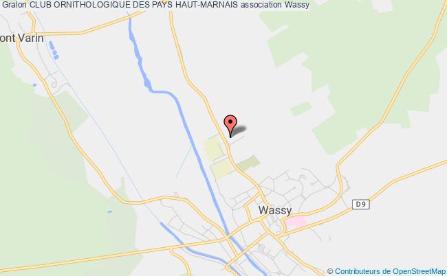 plan association Club Ornithologique Des Pays Haut-marnais Wassy