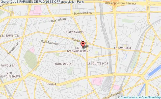 plan association Club Parisien De Plongee Cpp Paris
