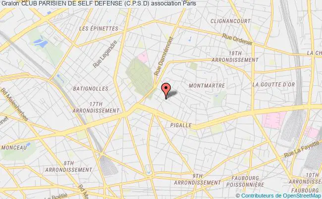 plan association Club Parisien De Self Defense (c.p.s.d) Paris