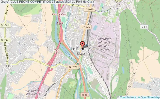 plan association Club Peche Competition 38 Pont-de-Claix