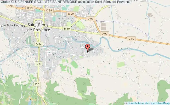 plan association Club Pensee Gaulliste Saint-remoise Saint-Rémy-de-Provence