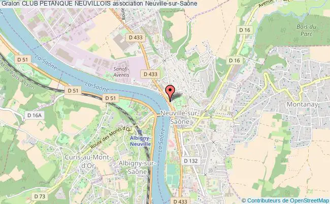 plan association Club Petanque Neuvillois Neuville-sur-Saône